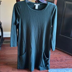 Dark Green Long Sleeve Dress Small